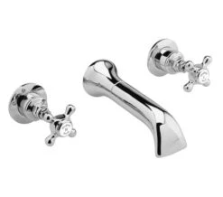 Hudson Reed Topaz 3 Hole Wall Mounted Basin Mixer Tap