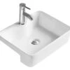 Hudson Reed Vessel 480 X 370mm Rectangular White Semi-Recessed Basin
