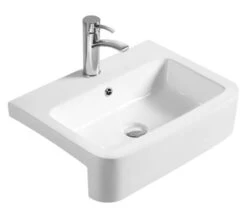 Hudson Reed Vessel 570 X 415mm Rectangular Semi-Recessed Basin White