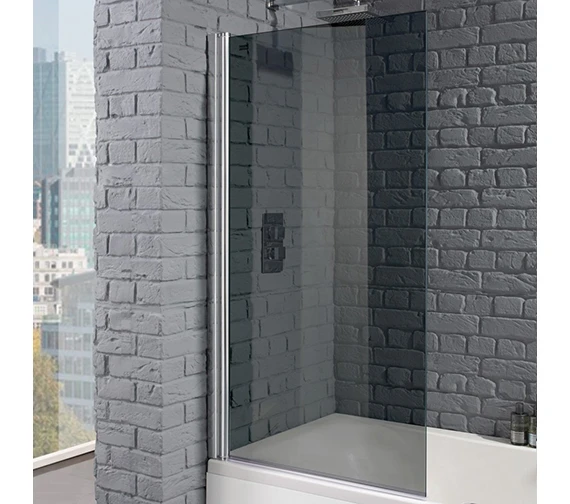 Aquadart Venturi 8 Square Edge Bath Screen 800 X 1400mm With Polished Silver Profile 5 Aquadart Venturi 8 Square Edge Bath Screen 800 X 1400mm With Polished Silver Profile - Image 3