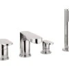 Crosswater Style 4 Hole Set Chrome Bath Shower Mixer Tap With Kit