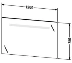 Duravit Ketho 750mm High Mirror With Lighting -Duravit Store M 2019 5 29 10 12 3 390