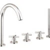 Crosswater Totti II 5 Hole Chrome Bath Shower Mixer Tap With Shower Kit