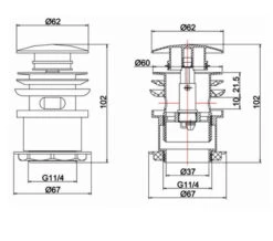 Crosswater Chrome Basin Click Clack Waste -Duravit Store M 2019 6 1 7 39 41 681