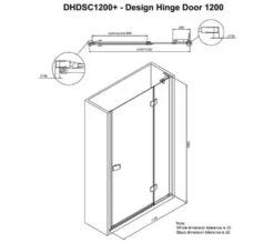 Crosswater Design 8 1950mm High Hinged Shower Door With Inline Panel -Duravit Store M 2019 6 14 11 39 30 664