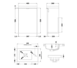 Hudson Reed Fusion 400mm Wall Hung Compact Vanity Unit And Basin -Duravit Store M 2019 6 3 6 58 57 822
