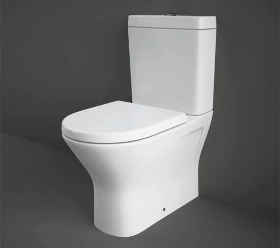 RAK Resort White Mini Close Coupled Fully Back To Wall Rimless WC Pack 3 RAK Resort White Mini Close Coupled Fully Back To Wall Rimless WC Pack