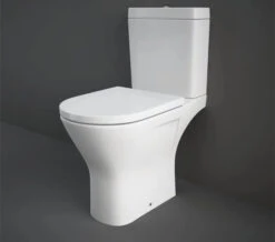 RAK Resort Maxi Full Access Close Coupled Open Back Rimless Toilet - White