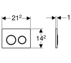 Geberit Kappa21 Plastic 212 X 142mm Dual Flush Plate -Duravit Store M 2019 7 18 13 3 8 954