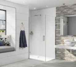 Aqata Design DS456 Sleek Hinged Door Corner Enclosure