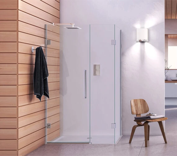 Aqata Design DS458 Hinged Door And Inline Panel Corner Enclosure 3 Aqata Design DS458 Hinged Door And Inline Panel Corner Enclosure