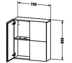 Duravit L-Cube 700 X 800mm Semi-Tall Cabinet -Duravit Store M 2019 7 25 7 59 11 599