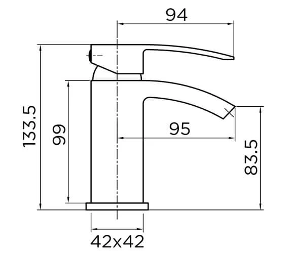 Niagara Pimlico Single Lever Basin Mixer Tap Chrome 4 Niagara Pimlico Single Lever Basin Mixer Tap Chrome - Image 2