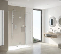 Aqata Design DS460 Hinged Door Shower Enclosure For Corner Installation