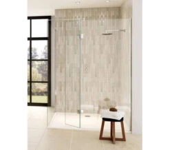 Aqata Design DS447 Corner Walk-In Enclosure With Hinged Panel