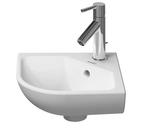 Duravit Me-By-Starck 435mm X 380mm Corner Model Handrinse Basin 3 Duravit Me-By-Starck 435mm X 380mm Corner Model Handrinse Basin