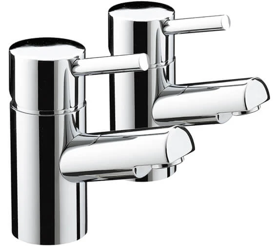 Bristan Prism Deck Mounted Chrome Basin Taps Pair 3 Bristan Prism Deck Mounted Chrome Basin Taps Pair