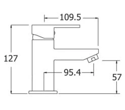 Deva Ethos 127mm Height Mini Mono Chrome Basin Mixer Tap -Duravit Store M 2020 2 24 10 40 26 875