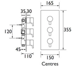 Bristan Prism Thermostatic Recessed 3 Handle Control Shower Valve With Twin Stopvalves -Duravit Store M 2020 2 27 14 11 21 367