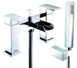 Deva Sparkle Mk2 Deck Mounted Chrome Bath Shower Mixer With Kit