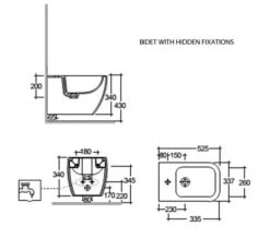 RAK Metropolitan 1 Tap Hole Wall Hung Bidet 525mm Projection -Duravit Store M 2020 3 18 14 41 49 276