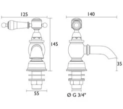 Heritage Glastonbury Bath Pillar Taps With Lever Handle -Duravit Store M 2020 3 18 7 10 44 771