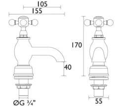 Heritage Hartlebury Pair Of Chrome Bath Pillar Taps -Duravit Store M 2020 3 2 15 9 19 55