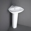 RAK Origin 62 1-Tap Hole 450mm Wide White Corner Basin With Full Pedestal -Duravit Store M 2020 3 20 11 25 14 471