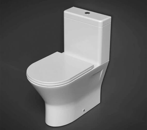 RAK Resort White Mini Close Coupled Fully Back To Wall Rimless WC Pack 5 RAK Resort White Mini Close Coupled Fully Back To Wall Rimless WC Pack - Image 3