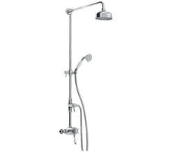 Bristan 1901 Thermostatic Exposed Dual Control Shower Valve With Diverter And Rigid Riser Kit