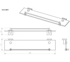 Miller Atlanta Glass Shelf With Guard Rail 500mm - 8802C -Duravit Store M 2020 3 27 10 45 28 350