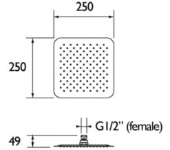 Bristan Square Stainless Steel Slimline Fixed Chrome Shower Head -Duravit Store M 2020 3 5 9 36 20 879