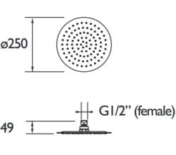 Bristan Square Stainless Steel Slimline Fixed Chrome Shower Head -Duravit Store M 2020 3 5 9 37 38 253