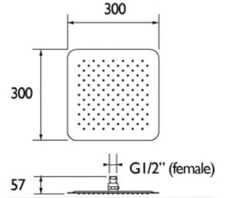 Bristan Square Stainless Steel Slimline Fixed Chrome Shower Head -Duravit Store M 2020 3 5 9 39 4 303