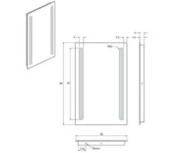 Crosswater Elite 500mm X 800mm Illuminated Dazzling LED Back Lit Mirror -Duravit Store M 2020 3 6 7 15 24 754