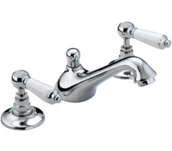 Bristan Renaissance 3 Hole Chrome Basin Mixer Tap With Pop-Up Waste