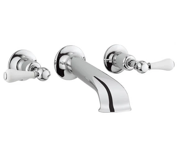 Crosswater Belgravia Wall Mounted Chrome Bath Spout And Wall Stop Taps 5 Crosswater Belgravia Wall Mounted Chrome Bath Spout And Wall Stop Taps - Image 3