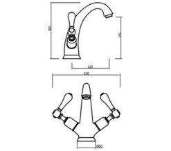 Crosswater Belgravia Highneck Monobloc Basin Mixer Tap -Duravit Store M 2020 4 2 10 16 4 408