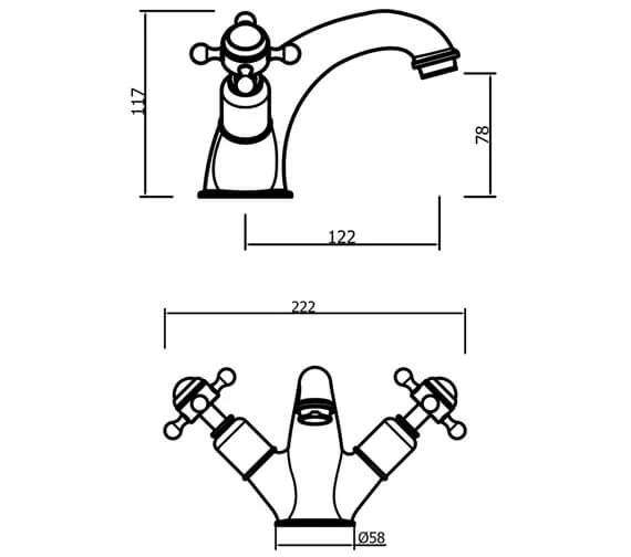 Crosswater Belgravia Monobloc Basin Mixer Tap 7 Crosswater Belgravia Monobloc Basin Mixer Tap - Image 5