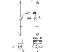 Bristan Colonial Thermostatic Chrome Shower Valve With Adjustable Riser Kit -Duravit Store M 2020 4 2 11 30 30 752