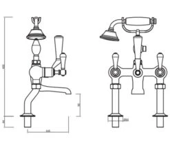 Crosswater Belgravia Deck Mounted Bath Shower Mixer Tap With Kit -Duravit Store M 2020 4 2 8 13 30 593