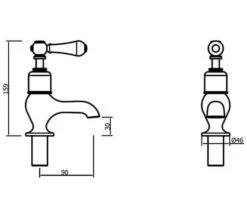 Crosswater Belgravia Deck Mounted Pair Of Chrome Bath Pillar Taps -Duravit Store M 2020 4 3 8 15 40 719