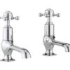 Crosswater Belgravia Pair Of Long Nose Chrome Basin Taps