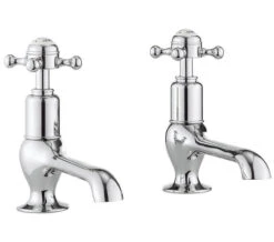 Crosswater Belgravia Pair Of Long Nose Chrome Basin Taps