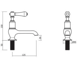 Crosswater Belgravia Pair Of Long Nose Chrome Basin Taps -Duravit Store M 2020 4 3 9 22 10 432