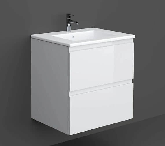 RAK Joy Wall Hung 2 Drawer Vanity Unit 3 RAK Joy Wall Hung 2 Drawer Vanity Unit