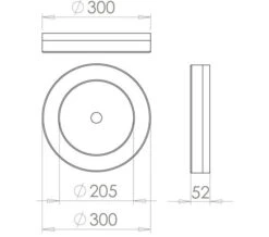 HIB Polar Stylish LED Ceiling Mounted Light 300mm Diameter -Duravit Store M700 2020 10 19 7 1 25 255