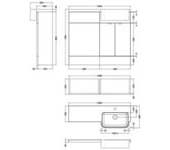Hudson Reed Fusion Combination Furniture Pack - Vanity And WC Unit With Basin -Duravit Store M700 2020 10 2 10 9 4 65