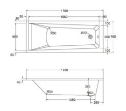 Aqua Atlanta Square Single Ended Whirlpool Bath -Duravit Store M700 2020 10 24 12 16 6 687