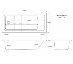 Aqua Chic2 Single Ended Straight Acrylic Whirlpool Bath -Duravit Store M700 2020 10 26 11 8 15 799